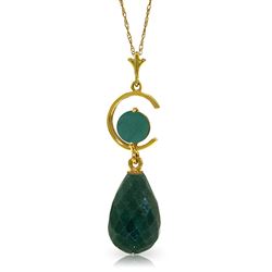 ALARRI 9.3 Carat 14K Solid Gold Born A Woman Emerald Necklace