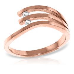 ALARRI 14K Solid Rose Gold Ring w/ Natural Diamonds