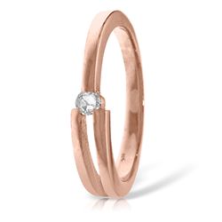 ALARRI 14K Solid Rose Gold Ring w/ Natural Channel Set Diamond