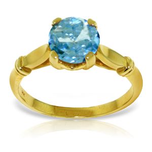 ALARRI 1.15 Carat 14K Solid Gold Solitaire Ring Blue Topaz