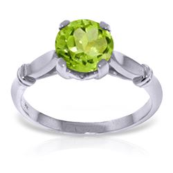 ALARRI 1.15 Carat 14K Solid White Gold Knowing That You Peridot Ring