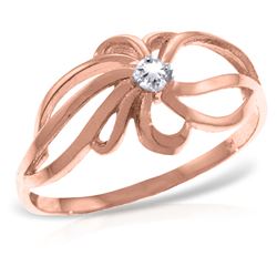 ALARRI 14K Solid Rose Gold Ring w/ Natural Diamond