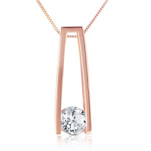 ALARRI 14K Solid Rose Gold Necklace w/ Natural 0.25 Carat Diamond
