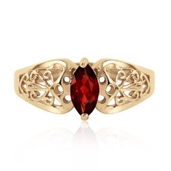 ALARRI 0.2 Carat 14K Solid Gold Lily Garnet Ring