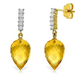 ALARRI 19.15 Carat 14K Solid Gold True Character Citrine Earrings