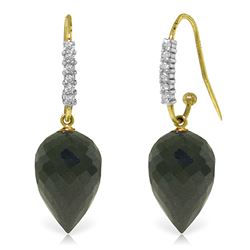 ALARRI 24.68 Carat 14K Solid Gold Finesse Black Spinel Diamond Earrings