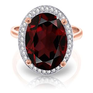 ALARRI 6.18 CTW 14K Solid Rose Gold Loren Garnet Diamond Ring