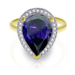 ALARRI 5.26 Carat 14K Solid Gold Your Countenance Sapphire Diamond Ring