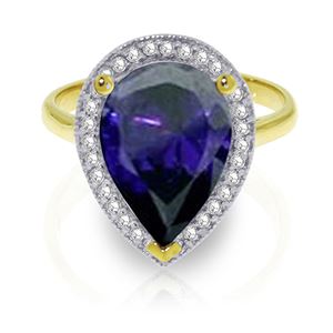 ALARRI 5.26 Carat 14K Solid Gold Your Countenance Sapphire Diamond Ring