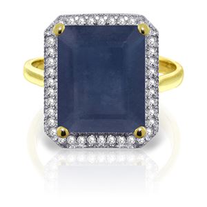 ALARRI 6.6 CTW 14K Solid Gold Persued By Angels Sapphire Diamond Ring