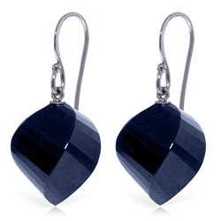 ALARRI 30.5 Carat 14K Solid White Gold I Beseech You Sapphire Earrings