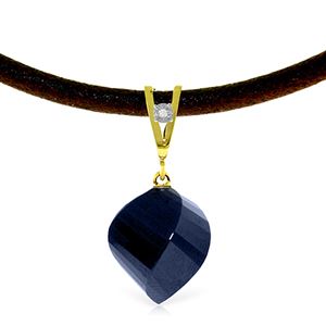 ALARRI 15.26 Carat 14K Solid Gold Savoire Vivre Sapphire Necklace