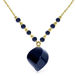 ALARRI 16.25 CTW 14K Solid Gold Tigress Sapphire Necklace