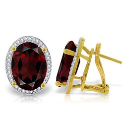 ALARRI 12.46 CTW 14K Solid Gold Loren Garnet Diamond Earrings