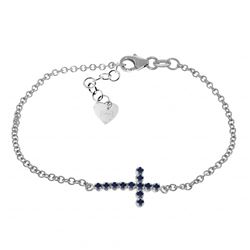 ALARRI 0.3 CTW 14K Solid White Gold Patient And Kind Sapphire Bracelet