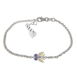 ALARRI 0.6 CTW 14K Solid White Gold Something Refreshing Opal Tanzanite Bracelet