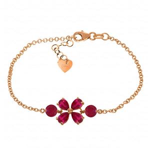ALARRI 3.15 CTW 14K Solid Rose Gold Bracelet Natural Ruby