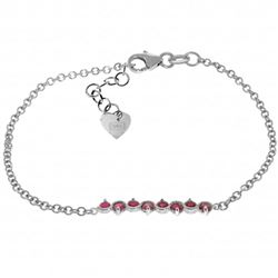 ALARRI 1.55 Carat 14K Solid White Gold Bracelet Natural Ruby