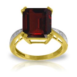 ALARRI 7.52 Carat 14K Solid Gold Ring Natural Diamond Garnet