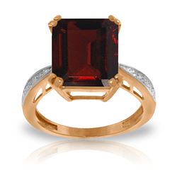 ALARRI 7.52 CTW 14K Solid Rose Gold Ring Natural Diamond Garnet