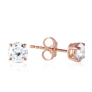 ALARRI 0.7 Carat 14K Solid Rose Gold Stud Earrings 0.70 Carat H-i, Si-2 Diamond