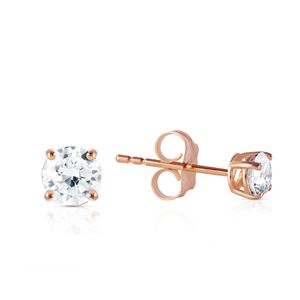ALARRI 0.4 Carat 14K Solid Rose Gold Stud Earrings 0.40 Carat H-i, Si-2 Diamond