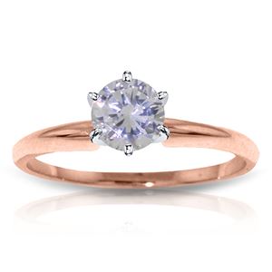 ALARRI 14K Solid Rose Gold Solitaire Ring w/ 0.40 Carat H-i, Si-2 Natural Diamond