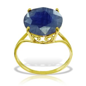 ALARRI 14K Solid Gold Ring w/ Natural 12.0 mm Round Sapphire