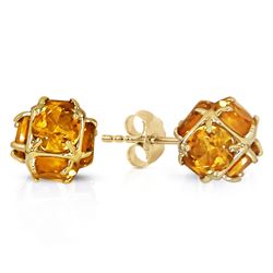 ALARRI 14K Solid Gold Stud Earrings w/ Natural Citrines