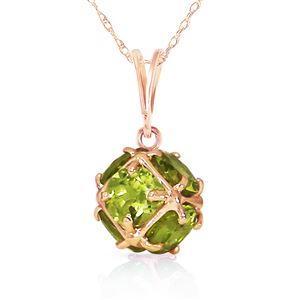 ALARRI 14K Solid Rose Gold Necklace w/ Natural Peridots