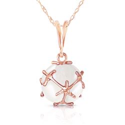 ALARRI 14K Solid Rose Gold Necklace w/ Natural Opals