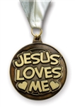 Jesus Loves Me Medallion