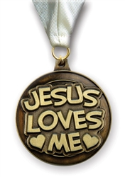 Jesus Loves Me Medallion