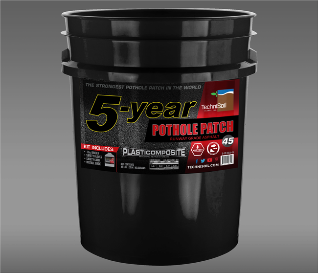 5-Year Pothole Patch: Runway Grade Asphalt 45lb Bucket Kit