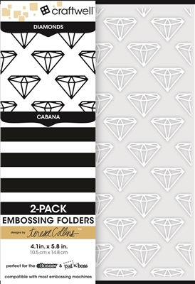 Teresa Collins 2-Pack A6 Folders, Diamonds & Cabana