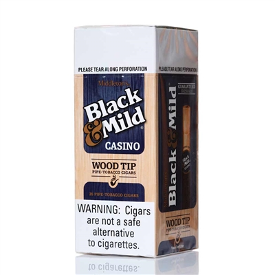 Black and Mild Casino Wood Tip Single 25ct
