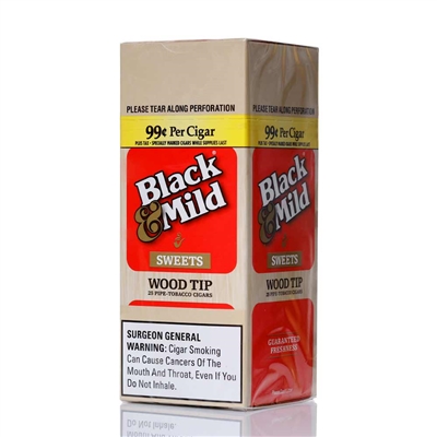 Black and Mild Sweet Wood Tip Single 25ct .99