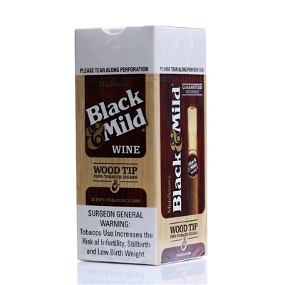 Black and Mild Wine Wood Tip Single