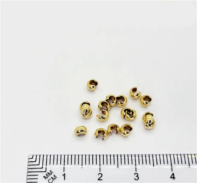 14k Gold Filled Crimp Cover - 3mm