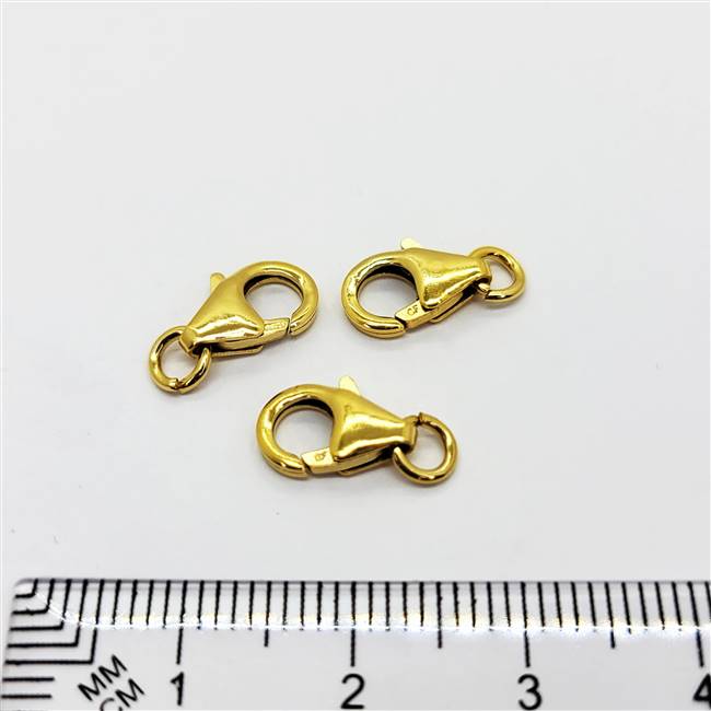 14k Gold Filled Clasp - Oval Lobster with Open Ring #2 11mm