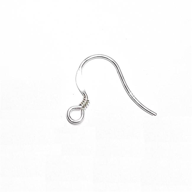 Sterling Silver Earwire - Coil (short)