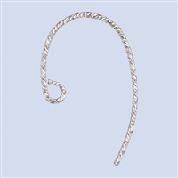 Sterling Silver Earwire - Diamond Cut Bass Clef