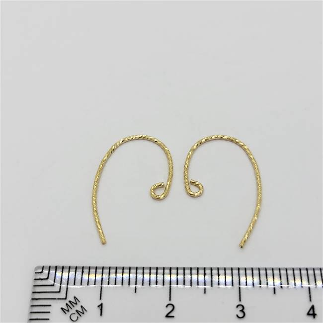 14k Gold Filled Earwire - Diamond Cut Bass Clef