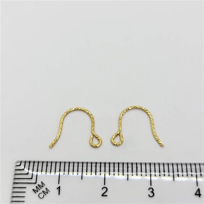 14k Gold Filled Earwire - Diamond Cut Small