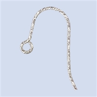 Sterling Silver Earwire - Diamond Cut French