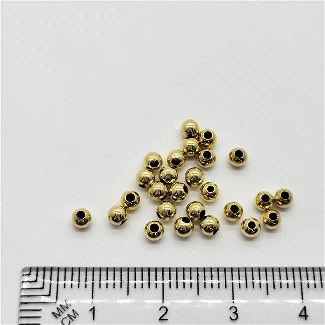 14k Gold Filled Bead - Round Seamless 3mm