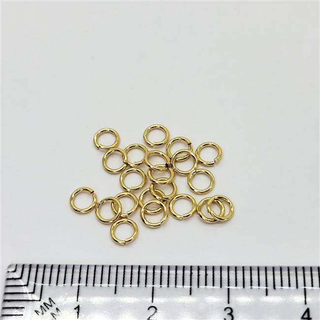 14k Gold Filled Jumpring - Open 4mm. 22 Gauge