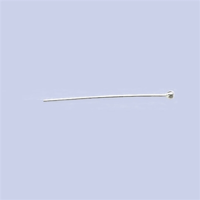 Sterling Silver Headpin - Ball End 1.5 inch 24 Gauge