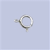 Sterling Silver Spring Ring 7mm - Open ring