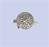 Sterling Silver Filigree - Small Round Clasp
